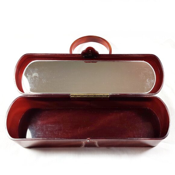 Vintage Wilardy 1950s Lucite Tortoiseshell Box Purse Handbag - Picture 2 of 9